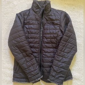 THE NORTH FACE Girl's Leopard Printed Mossbud Reversible Jacket